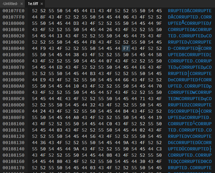 more corrupted bytes